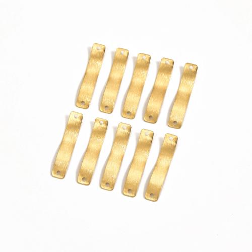 Messing hangers, Rechthoek, DIY & geborsteld & dubbelzijdige, oorspronkelijke kleur, 7x36.60mm, Verkocht door PC