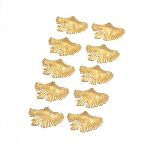 Messing hangers, Ginkgo Leaf, DIY, oorspronkelijke kleur, 45.60x30.10mm, Verkocht door PC