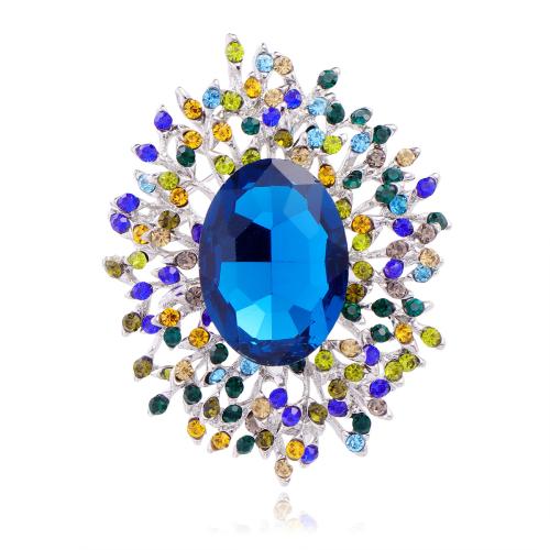 lega in zinco spilla, with cristallo, placcato, per la donna & con strass, nessuno, 50x65mm, Venduto da PC