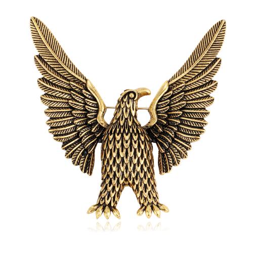 Zinc Alloy Brooch Eagle plated vintage & Unisex Sold By PC