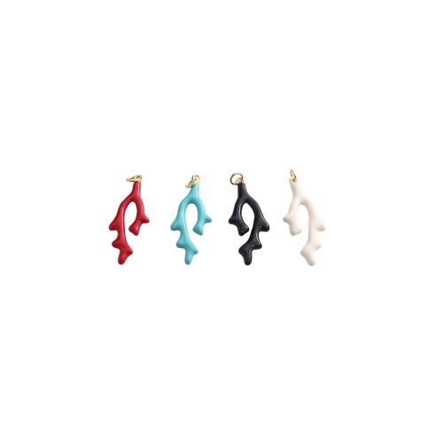 Pingentes Jóias de bronze, cobre, cromado de cor dourada, DIY & esmalte, Mais cores pare escolha, 36x15x3mm, vendido por PC