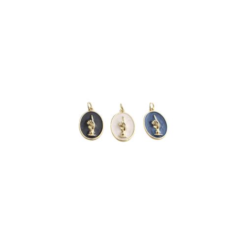 Pingentes Jóias de bronze, cobre, Oval achatado, cromado de cor dourada, DIY & esmalte, Mais cores pare escolha, 23x13x4mm, vendido por PC