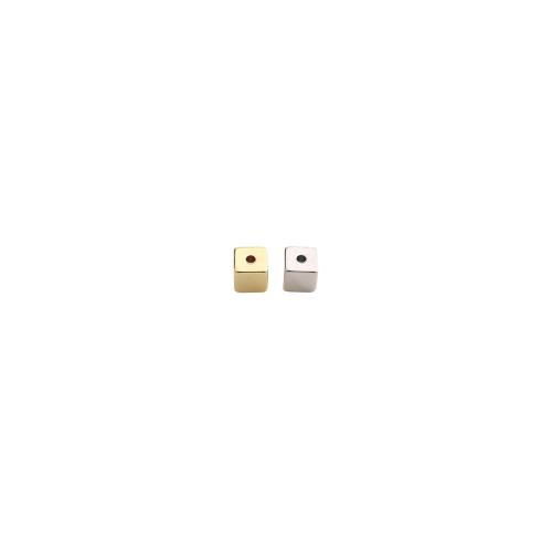 Brass Spacer Beads Square plated DIY Sold By PC