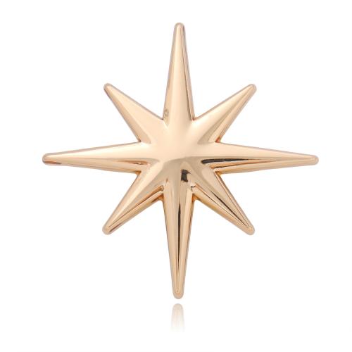 liga de zinco broche, Estrela de Oito Pontas, banhado, joias de moda & unissex, Mais cores pare escolha, 46x46mm, vendido por PC