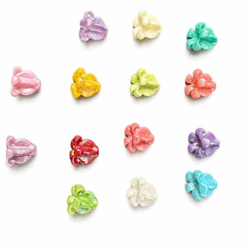 Korálek, Květina, DIY, více barev na výběr, 12x12mm, Otvor:Cca 1mm, 32PC/Strand, Prodáno za Cca 38 cm Strand
