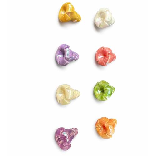 Korálek, Květina, DIY, více barev na výběr, 11x15mm, Otvor:Cca 1mm, 26PC/Strand, Prodáno za Cca 38 cm Strand