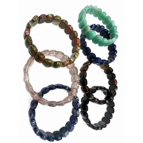 ジェムストーン ブレスレット, 幾何学パターン, ファッションジュエリー & ユニセックス, 無色, beads size 15*11*6mm, 長さ 約 21 センチ, 売り手 パソコン