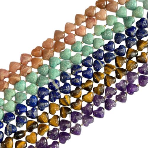 Piedras preciosas Abalorio, Corazón, Bricolaje, más colores para la opción, 14x15mm, Vendido para aproximado 38 cm Sarta