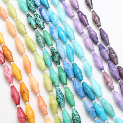 Impression Jasper Bead, poleret, du kan DIY, flere farver til valg, 20x8mm, 9pc'er/Strand, Solgt af Strand