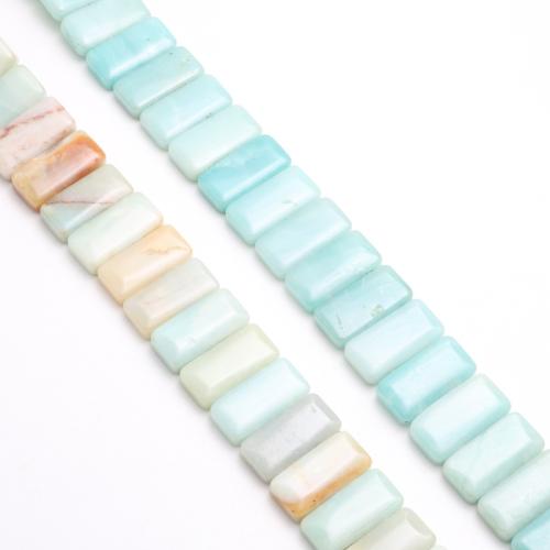 Amazonit Beads, Rektangel, poleret, du kan DIY & dobbelt-hullers, flere farver til valg, 10x20x6mm, 20pc'er/Strand, Solgt af Strand