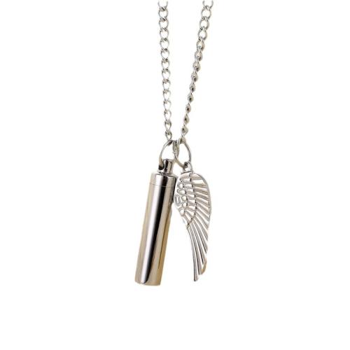 304 Stainless Steel Náhrdelník, Wing Shape, módní šperky & pro muže, více barev na výběr, Délka Cca 60 cm, Prodáno By PC