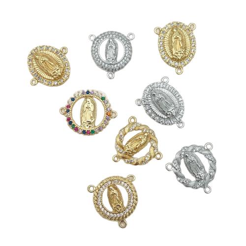 Kubni cirkonij Micro Pave Brass priključak, Mesing, pozlaćen, možete DIY & različitih stilova za izbor & micro utrti kubni cirkonij, Prodano By PC