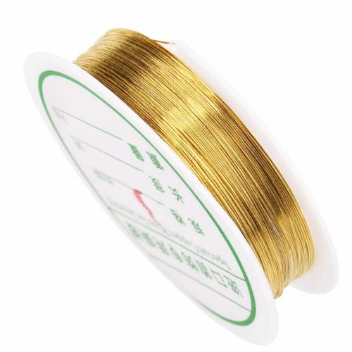 Brass žice, Mesing, pozlaćen, možete DIY & različite veličine za izbor, više boja za izbor, Prodano By spool