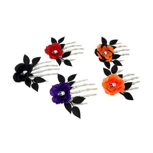 Plastic Hair Clip Hand handmade Halloween Design & for woman Sold By PC