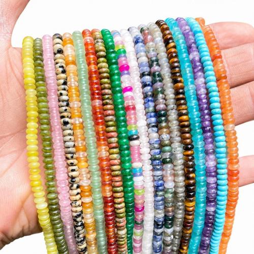 Perles bijoux en pierres gemmes, pierre gemme, DIY & facettes, plus de couleurs à choisir, 4x2mm, Vendu par Environ 38 cm brin