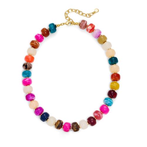 Resin Necklace with Zinc Alloy with 5cm extender chain handmade fashion jewelry & Unisex Length Approx 45 cm Sold By PC