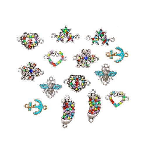 Harpiks Zink legering Stik, Zinc Alloy, med Resin, forgyldt, du kan DIY & forskellige stilarter for valg & emalje, Solgt af PC