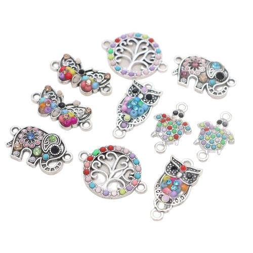 Animal Zink legering Stik, Zinc Alloy, forgyldt, du kan DIY & forskellige stilarter for valg & med rhinestone, Solgt af PC