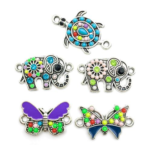 Animal Zink legering Stik, Zinc Alloy, platin farve forgyldt, du kan DIY & forskellige stilarter for valg & med rhinestone, Solgt af PC
