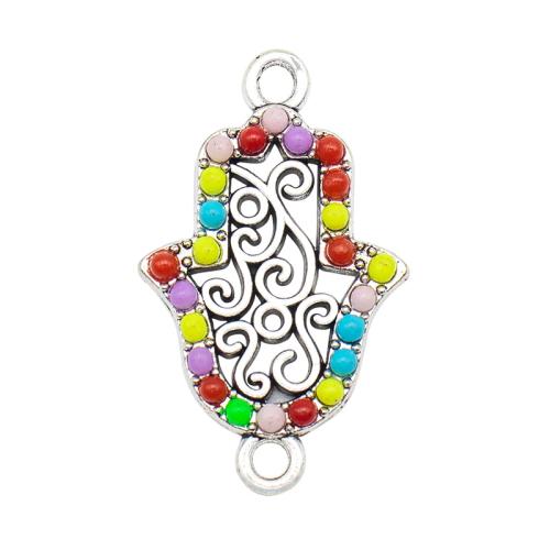 Conector de liga de zinco de resina, with resina, banhado, DIY & Vario tipos a sua escolha & esmalte & com strass, vendido por PC