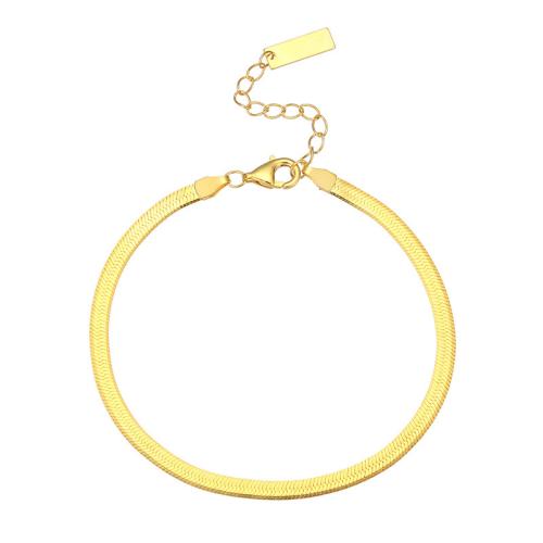 925 Sterling Silver Bracelet with 4cm extender chain snake chain & for woman Approx 20 cm  Sold By PC
