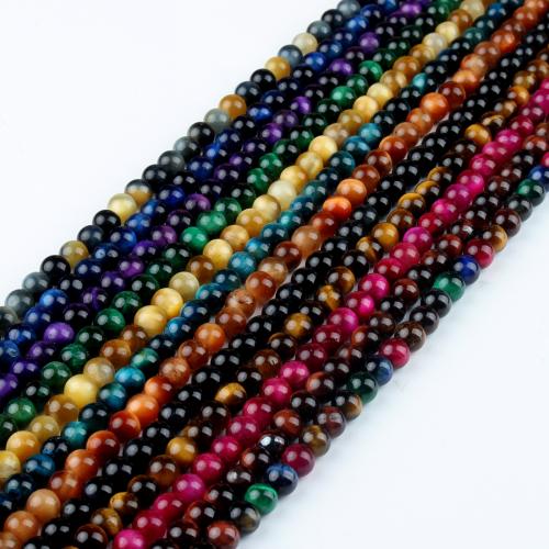 Tiger Eye pärlor, Rund, DIY & olika storlek för val, fler färger för val, Såld Per Ca 38 cm Strand