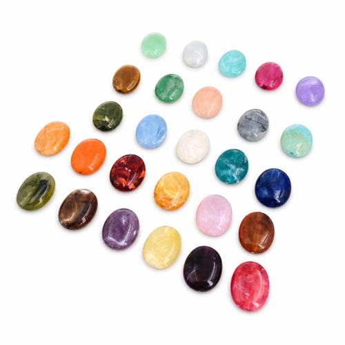 Beads Jewelry Aicrileach, Oval Maol, DIY, dathanna níos mó le haghaidh rogha, 15x19mm, Thart 330ríomhairí pearsanta/Mála, 500G/Mála, Díolta De réir Mála