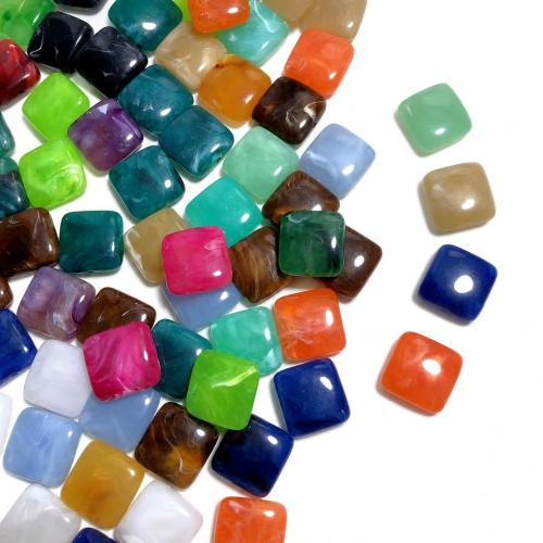 Beads Jewelry Aicrileach, Cearnóg, DIY, dathanna níos mó le haghaidh rogha, 20x20mm, 500G/Mála, Díolta De réir Mála
