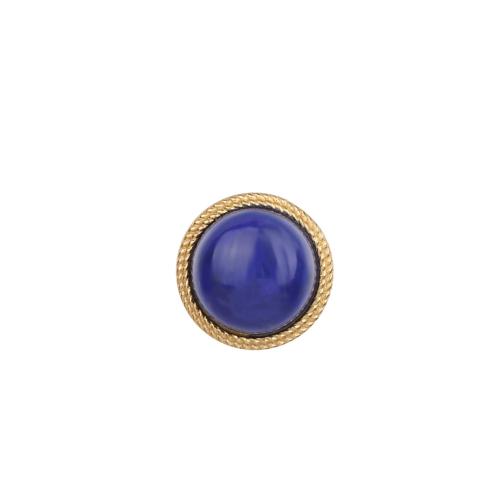 Natural Lapis Lazuli Beads 925 Sterling Silver with Lapis Lazuli gold color plated DIY Approx 2.4mm Sold By PC