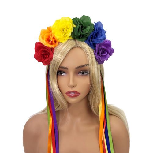 Doek Hair Band, Bloem, handgemaakt, Halloween ontwerp & voor vrouw, meer kleuren voor de keuze, 180x210mm, Verkocht door PC