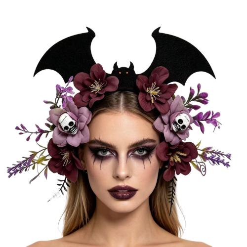 Non-wovens Hair Band, handgemaakt, Halloween ontwerp & met schedel patroon & voor vrouw, meer kleuren voor de keuze, 210x270mm, Verkocht door PC