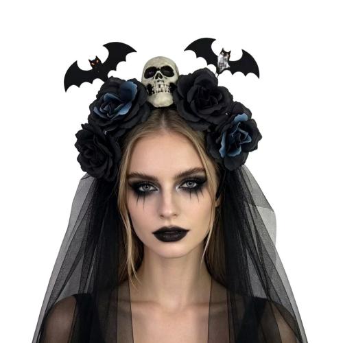 Duk Hair Band, Skull, handgjord, Design för halloween & för kvinna, fler färger för val, Säljs av PC