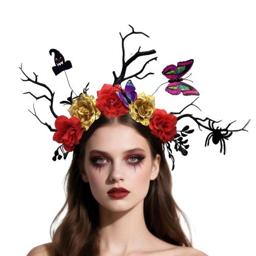 Plastika Hair Band, Cvijet, ručno izrađen, Dizajn za Noć vještica & za žene, više boja za izbor, 280x370mm, Prodano By PC