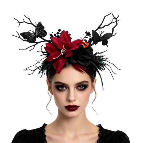 Plastika Hair Band, Cvijet, ručno izrađen, Dizajn za Noć vještica & za žene, više boja za izbor, 380x320mm, Prodano By PC