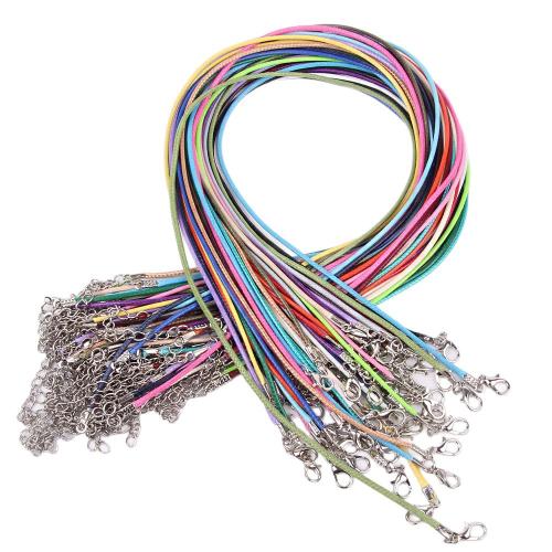 Moda collana cavo, lega in zinco, lega di zinco laccetto, placcato color oro, assenza di nichel,piombo&cadmio, 1.5mm, Lunghezza Appross. 18 pollice, 100Strandstrefolo/lotto, Venduto da lotto