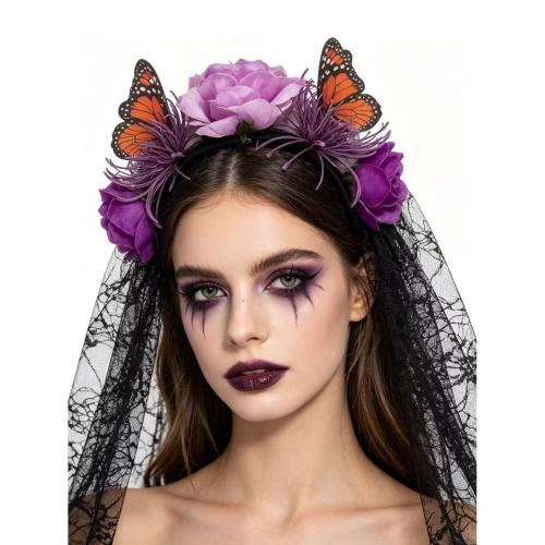 Doek Hair Band, Rose, handgemaakt, Halloween ontwerp & voor vrouw, meer kleuren voor de keuze, Verkocht door PC