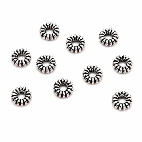 Zinklegering Sieradenringen, Zinc Alloy, antiek zilver plated, DIY, 6x2mm, Gat:Ca 2mm, Verkocht door PC