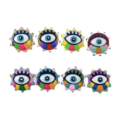 Resin Evil Eye Beads Lampwork hand drawing DIY Sold By PC