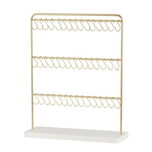 Iron Multi Purpose Jewelry Display with Wood stoving varnish three layers Sold By PC