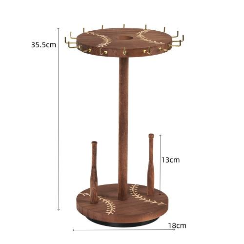 Holz Mehrzweck-Schmuck-Display, mit Eisen, 360 Grad Rotieren, 180x180x355mm, verkauft von PC