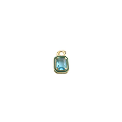 Messing hanger met micro-paved kubieke zirconia's, Geometrisch Patroon, gold plated, DIY & micro pave zirconia, 18x9x4mm, Verkocht door PC