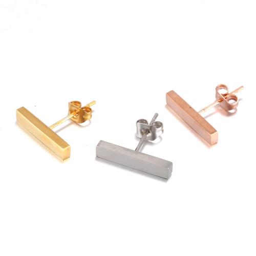 304 Stainless Steel Stud Earring plated fashion jewelry & for woman Sold By Pair