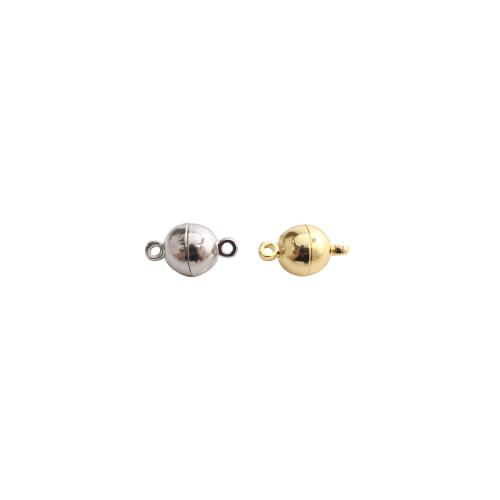 Cierre Magnético de Metal, Esférico, chapado, Bricolaje, más colores para la opción, 15x8x8mm, Vendido por UD