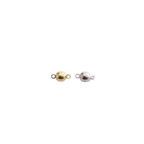 Cierre Magnético de Metal, Esférico, chapado, Bricolaje, más colores para la opción, 12x6x6mm, Vendido por UD
