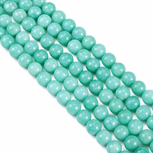 Natural Chalcedony Bead Green Calcedony Round polished DIY Sold Per Approx 38 cm Strand