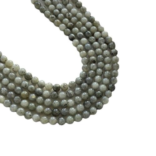 Labradorite perle, Krug, uglađen, možete DIY & različite veličine za izbor, siv, Prodano Per Približno 38 cm Strand