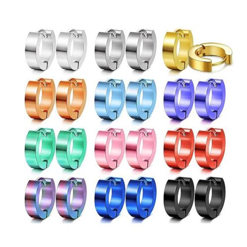 316L Stainless Steel Huggie Hoop Øreringe, forgyldt, Unisex & forskellig størrelse for valg, flere farver til valg, Solgt af PC