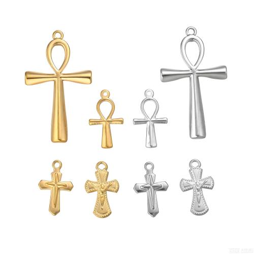 Pendants Cruach Cross dhosmálta, 304 Cruach dhosmálta, plátáilte, DIY & stíleanna éagsúla do rogha, Díolta De réir PC