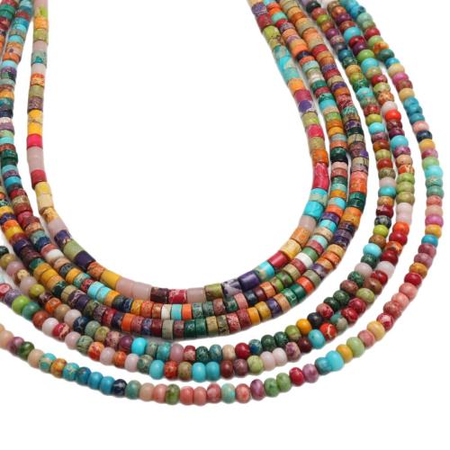 Gemstone Jewelry Beads Impression Jasper DIY mixed colors Sold By Strand