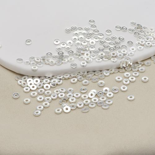 925 Sterling Silver Spacer Bead, Babhta Maol, méid éagsúla do rogha, dath bunaidh, Díolta De réir PC